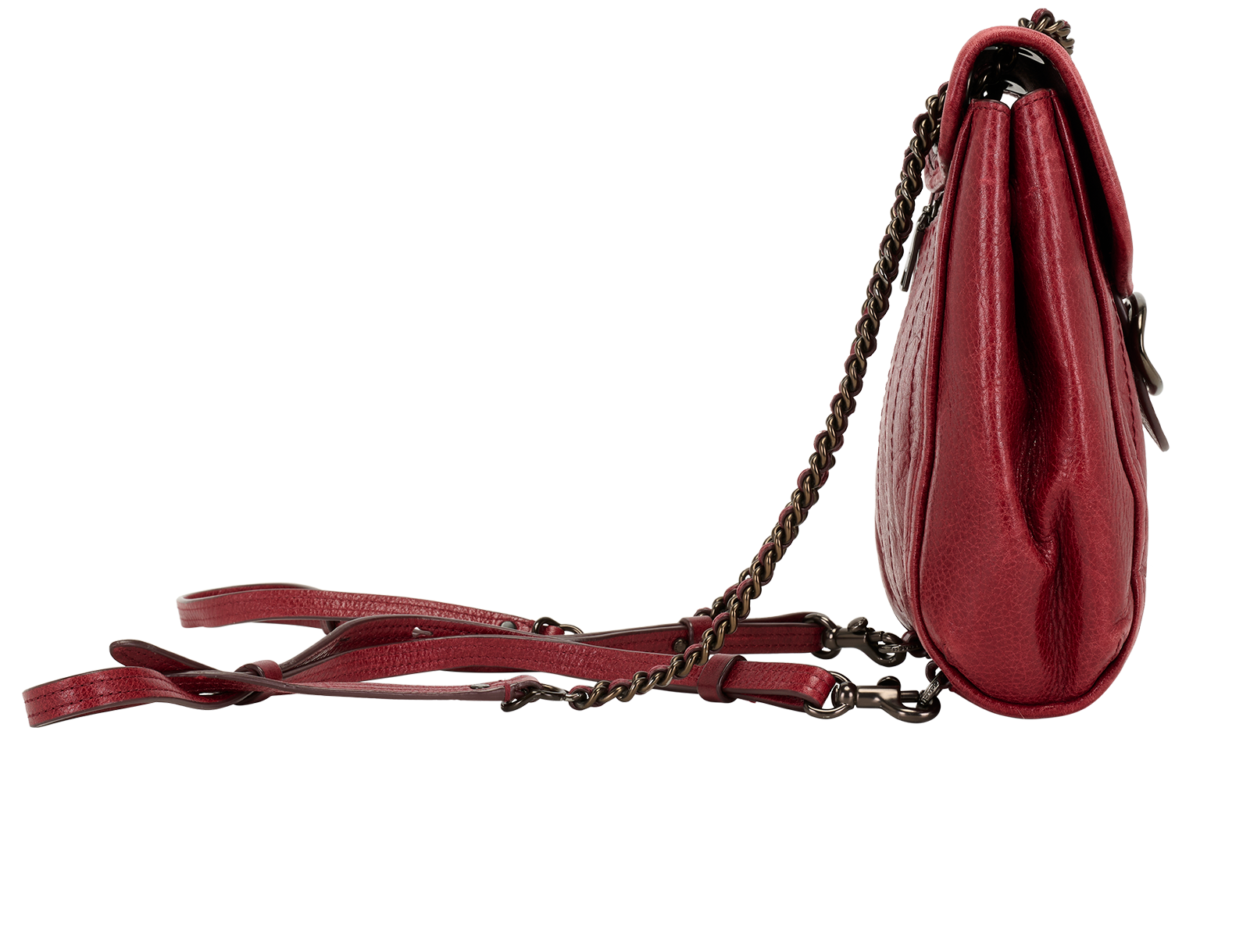 Melody Backpack, &pound;150, Handbags, Red, Leather, Side view